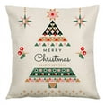 thumbnail image 3 of 4 Pack Christmas Throw Pillow Covers 18 x 18 Inch, Reindeer Christmas Decorations Cotton Linen Cushion Covers Throw Pillow Cases, 3 of 5