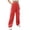 Z79Red, variant on Women's Casual Wide Leg Cargo Pants Elastic Waist Drawstring Loose Trousers with Side Pockets for Yoga Gym Street Daily Wear Yellow S