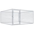 thumbnail image 1 of vidaXL Outdoor Dog Kennel Galvanised Steel 2x2x1 m, 1 of 4