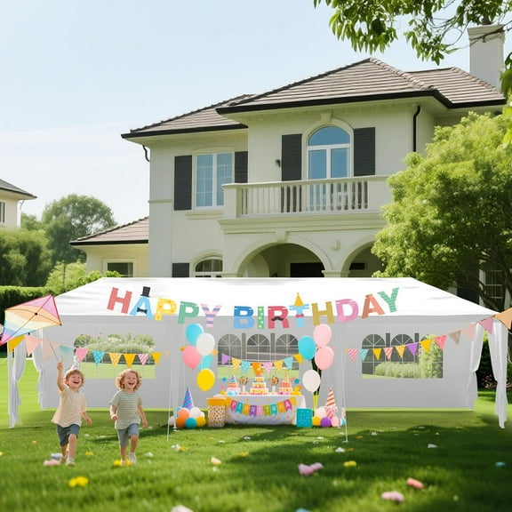 10'x30' Party Tent, Outdoor Wedding Canopy Tents for Parties with Removable Sidewalls,Heavy Duty Canopy Outside Gazebo Event Tent for Parties Garden Patio and Backyard