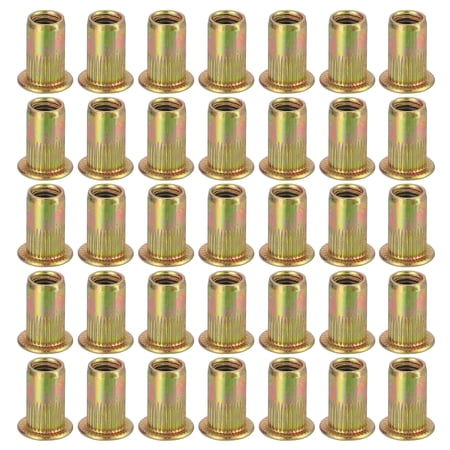 40Pcs M5 x 13mm Rivet Nut Carbon Steel Rivet Nut Tool Hardware Nuts Zinc-Plate