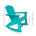 thumbnail image 4 of RESINTEAK Pacific Adirondack Rocking Chair, All Weather Resistant, Ergonomic Design and Comfort, Big and Tall Porch Rockers for Backyards, Fireplace (Blue), 4 of 5