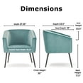 thumbnail image 6 of Adore Decor Rani Modern Velvet Accent Chair in Teal Blue, 6 of 12