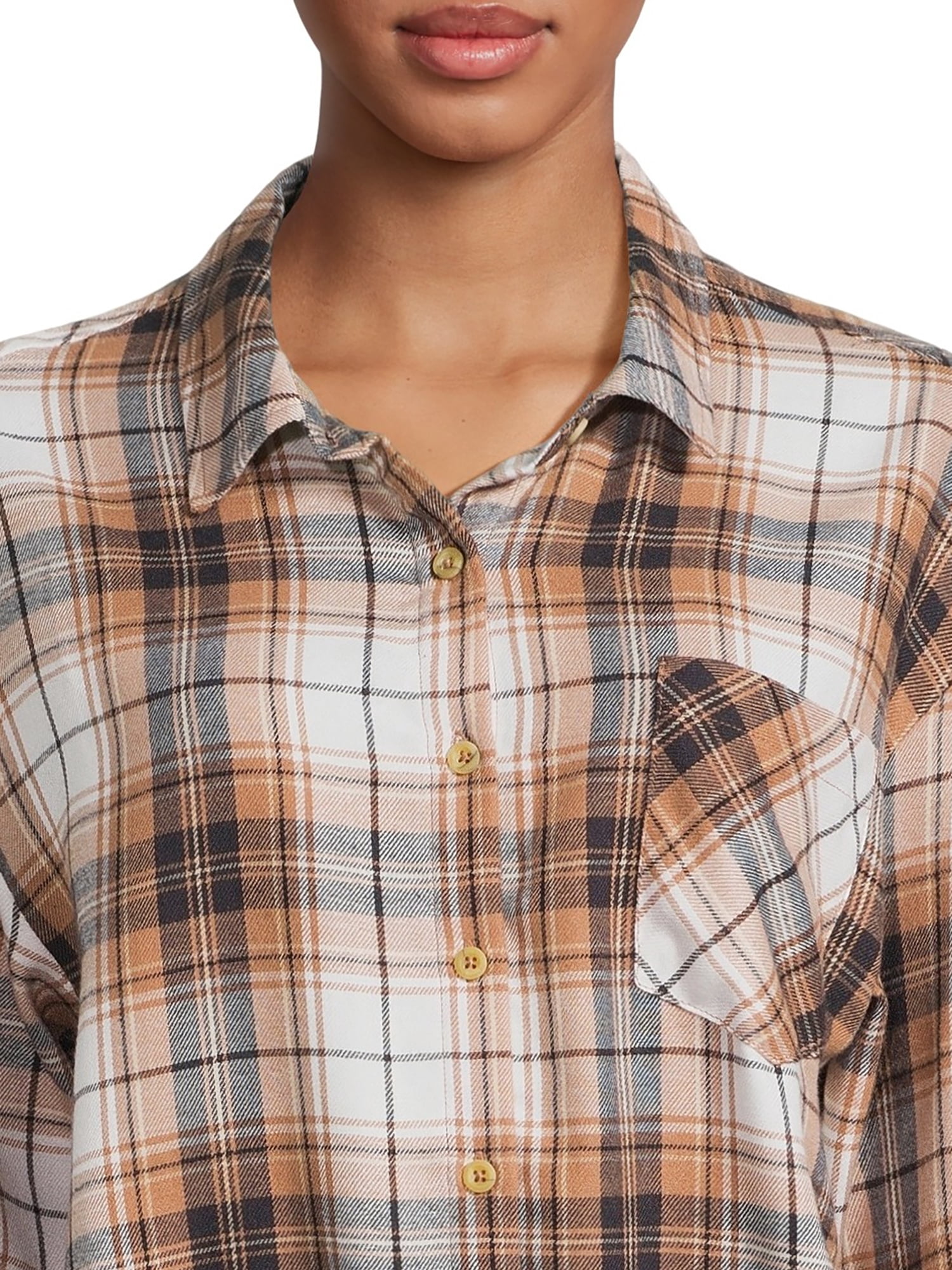 Self Esteem Juniors Plaid Button-Up Shirt
