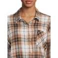 thumbnail image 4 of Self Esteem Juniors Plaid Button-Up Shirt, 4 of 5