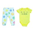 thumbnail image 1 of Conjunto Baby Creysi para Niño Estampado Caritas Felices Cuello Redondo Multicolor Talla 6 M 2 Piezas, 1 of 4