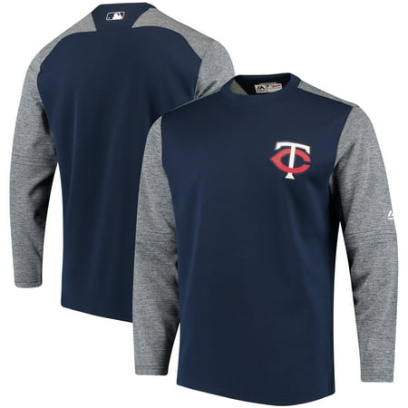 Minnesota Twins Fleece - Minnesota Twins Majestic Authentic Collection On-Field Tech Fleece Pullover Sweatshirt - Navy