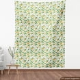 thumbnail image 4 of Ambesonne Floral Fabric by the Yard Upholstery, Flowering Daffodil Blossoms, 2 Yards, Fern Green Pale Orange, 4 of 5