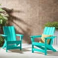 thumbnail image 4 of GDF Studio Panagiota Outdoor Resin Adirondack Chairs, Set of 2, Matte Black, 4 of 7