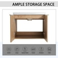 thumbnail image 5 of Noble House 24" Floating Bathroom Vanity, Resin Sink, Soft-Close Doors, Plywood Cabinet, Wall-Mounted, Imitative Oak, 5 of 15