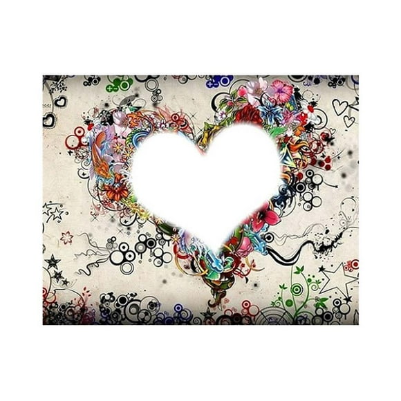fashionhome Broderie de Strass Baiser Fée Cœur Ange Décoration Maison Image en Résine Strass Peinture 5D Bricolage Point de Croix en Cristal Résine Image Diamant Décoration Maison