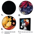 thumbnail image 3 of Designart "Crystal and Flower Hair Urban Elegance Woman IV" Fashion Framed Wall Art Decor - Glam Colorful Fashion Woman Entryway Framed Wall Art, 3 of 6
