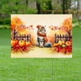 thumbnail image 2 of Happy Thanksgiving Maine Coon Give Thanks Fall Beanie Scarf Welcome Yard Sign Cat Lover Kitten Owner Gifts Outdoor Home Lawn Garden Porch Decor - 00020, 2 of 5
