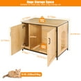 thumbnail image 3 of Cat Litter Box Furniture Hidden with Top Opening, Spacious Wooden Cat Washroom Litter Box Enclosure with Removable Divider Fit Most of Litter Box, 3 of 9