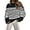 Black White Stripe, variant on Women's Oversized Crewneck Long Sleeve Fuzzy Knit Casual Chunky Warm 2024 Fall Pullover Sweaters Top Trendy Outfits
