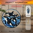 thumbnail image 3 of 2D Flat 1pc Orca Whale Sun Catcher Circular Acrylic Sign Colored Glass Style Window Hanging DecorSerene Ocean ThemeSuitable for Home Decor and Coastal Themed Holiday Celebrations, 8*8inch, 3 of 7