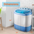 thumbnail image 2 of Lavadora y secadora centrifugadora portátil 2 en 1 Pyle, fácil acceso, carga superior, diseño eficiente en energía y agua, ideal para cargas más pequeñas, no requiere piezas especiales ni plomería, ma, 2 of 5