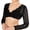 Black, variant on Womens Dirndl Blouse, V Neck Long Sleeve Lace Underwire Top for Oktoberfest Black XXL