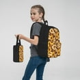 thumbnail image 7 of Disketp Vintage Wood Grain Sunflower B Large Capacity Backpack Lunch Bag Pencil Case Combination 3 Piece Set for Student, 7 of 7
