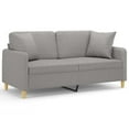thumbnail image 2 of vidaXL Sectional Sofa Couch with Pillows and Cushions for Living Room Fabric, 2 of 7