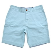 Tommy Hilfiger Mens Flat Front Shorts (38, Light Blue)