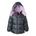 thumbnail image 2 of Pink Platinum Girls Hooded Ripstop Winter Puffer Coat, Sizes 4-16, 2 of 4