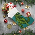 thumbnail image 6 of Coolnut Christmas Stocking Personalized Dinosaur Large Candy Stocking Hanging Gift Xmas Stockings Decoration 1 PC for Family Holiday Party Ornaments Decor Fireplace, 6 of 7