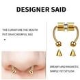 thumbnail image 3 of Magnetic Septum Nose Ring Horseshoe Faux Fake Nose Septum Rings Non-Pierced Clip On Nose Hoop Ring, 3 of 5