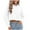 White, variant on ZZwxWA Women's Drawstring Cropped Hoodie Casual Hoodies for Women Workout Crop Tops Sweatshirt Long Sleeve Crop Top Sale