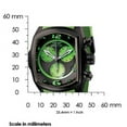 thumbnail image 3 of Invicta Men's 6725 Lupah Collection Chronograph Black Ion-Plated Light Green Rubber Watch, 3 of 4