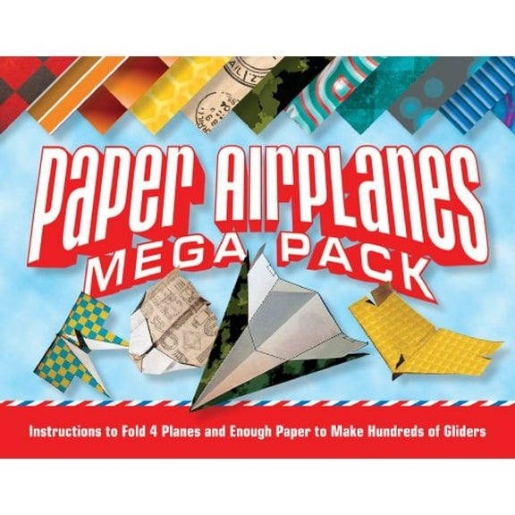 Pre-Owned Paper Airplanes Mega Pack: Instructions to Fold 4 Planes and Enough Paper to Make Hundreds of Gliders Paperback