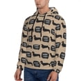 thumbnail image 3 of Lsque Dachshund Dog Woof Pattern Casual Men's Hoodie,Hooded Sweatshirt with Kangaroo Pocket,Pullover Hoodie-XX-Large, 3 of 7