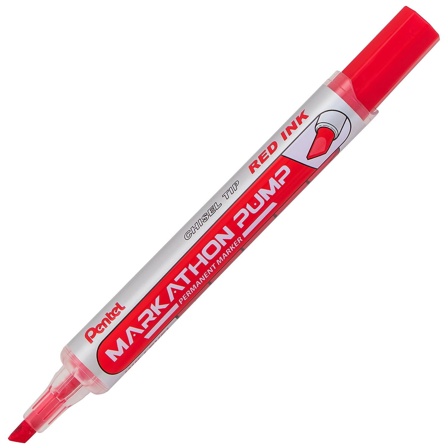 Pentel Markathon Pump Dry Erase Markers - Chisel Tip, Blue Ink, 12-Pack (MWL6SX-C) - No More Dry Tips!