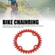 thumbnail image 5 of Platón Redondo de Aleació de aluminio para bicicleta, con diseño de dientes Anchos y Estrechos, Rueda de Cadena única de Salida de Potencia Equilibrada Para Bicicletas de, 5 of 7
