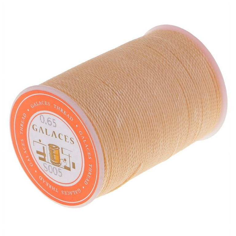 Waxed Polyester Sewing Thread Heavy Duty for Upholstery Outdoor Equipment Sewing - Beige, As described