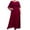 24-wine plus size dresses, variant on UPPADA Women Plus Size Maxi Dress Cocktail Wedding Guest Dress Short Sleeve Wrap V Neck Formal Dress High Low Split Ruffle Long Dress for Curvy Women Coffee,XXXXL