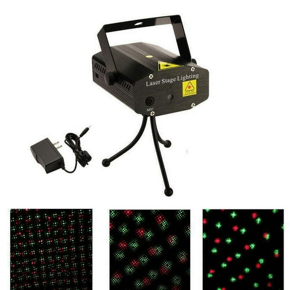 Laser Projector Stage Lights Mini LED R&G Lighting DJ Disco Party Club KTV Xmas