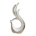 thumbnail image 5 of Esquirla Art Ceramic Statue Sculpture Unique Figurine Home Table Decoration Home Decor for Dining Room Office Porch Party Shelf White argent, 5 of 8