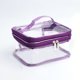 thumbnail image 4 of Bolsa de aseo de viaje doble impermeable, bolsa de PVC transparente para accesorios de uñas y cabello, organizador de bolsa de playa (gris claro), 4 of 4