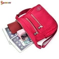 thumbnail image 6 of Spencer Waterproof Nylon Crossbody Handbag Large Capacity Messenger Satchel Shoulder Bag for Women Ladies (Rose red), 6 of 8