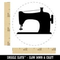 thumbnail image 2 of Sewing Machine Silhouette Self-Inking Rubber Stamp Ink Stamper - Green Ink - Small 3/4 Inch, 2 of 7