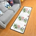 thumbnail image 3 of Flamingos Hawaii Summer Hallway Runner Rug 2'x6' Kitchen Rug with Rubber Backing Palm Leaves Floral Watercolor Non Slip Entryway Rug Runner Washable Soft Area Rug for Hallway Bedroom Kitchen Decor, 3 of 6