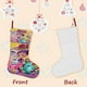 thumbnail image 3 of Abby Hatcher Tema: Calcetines de Navidad, fino lino blanco para colgar en escaleras y chimenea, decoración navideña para el hogar, regalo de Navidad. 45cm × 32cm, 3 of 5