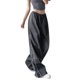 thumbnail image 2 of Pantalones para mujer Baggy Cargo Pantalones Niñas adolescentes Joggers de pierna ancha Pantalones con bolsillos para Streetwear Nituyy Varios colores, pantalón casual sólido para mujer, 2 of 5