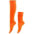thumbnail image 4 of GILIGEGE Slouch Socks for Women Halloween 80S 90S Soft Scrunch Socks Long Scrunch Knee High Sock Womens Long Socks Heap Heap Socks Thigh High Socks Over The Knee Socks Festival Orange One Size, 4 of 4