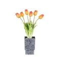 thumbnail image 1 of Vickerman F12246 18 in. Orange Tulips in Square Vase, 1 of 1