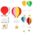thumbnail image 4 of Unatoiry 4pack/lot Add Whimsical Charm To Event With 3D Paper Hot Air Balloons Safe And Wide Application type 1, 4 of 6