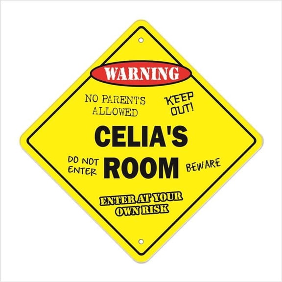 12 x 12 in. Crossing Zone Xing Room Sign - Celias