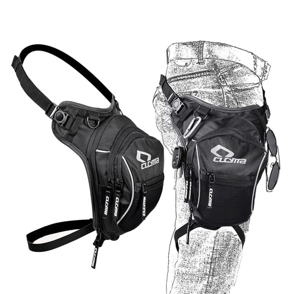 Tactical Drop Leg Bag Thigh Pack Waist Bum Fanny Multi-Purpose Military Bags Expandable Space for Rider Motorcycle Bike Cycling Hiking Travel Outdoor Activities