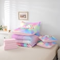 thumbnail image 6 of Homewish Magic Unicorn Animal Bedding Comforter Set 7 Pieces, Dreamy Rainbow Print Full Bedding Set, Dreamy Fairy Tale Reversible Fitted Sheet Flat Sheet, Ultra Soft Bedroom Decor, 6 of 8